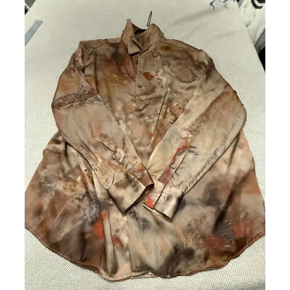 Zara Long Sleeve Button-Up Shirt, Size L